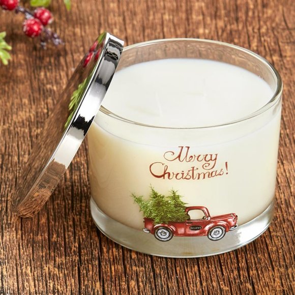 Red Truck 2 wick Candle - Picture 1 of 1